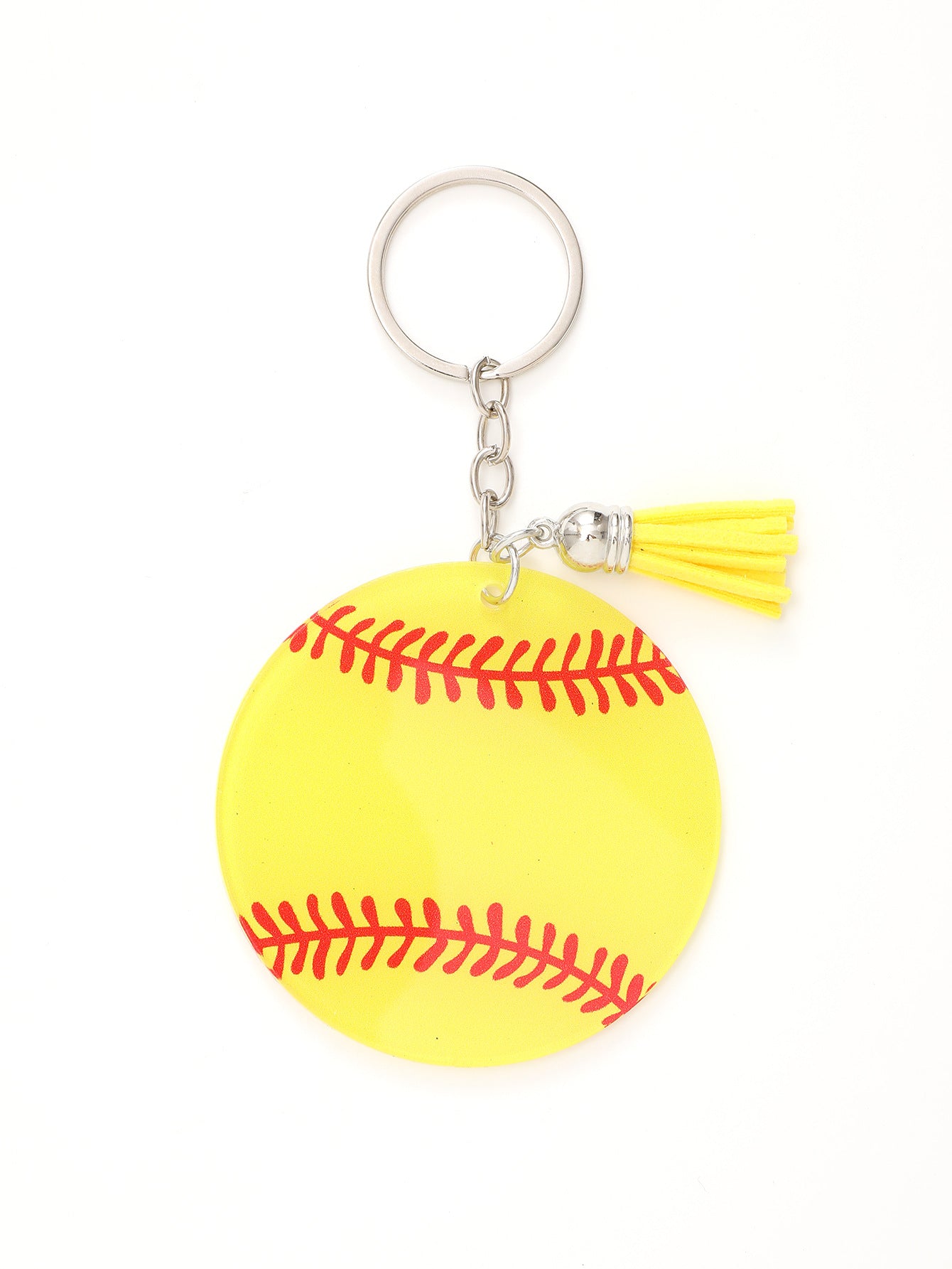 Wholesale Sports Style Baseball Acrylic Tassel Keychain